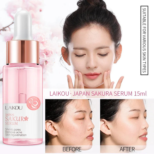 Laikou Japan Sakura Serum Nourish Essence Oil Control Brightening Rejuvenation Skin  Serum skin Care Facecare 17ml